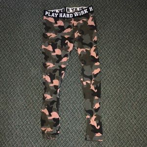Work hard play hard camo leggings